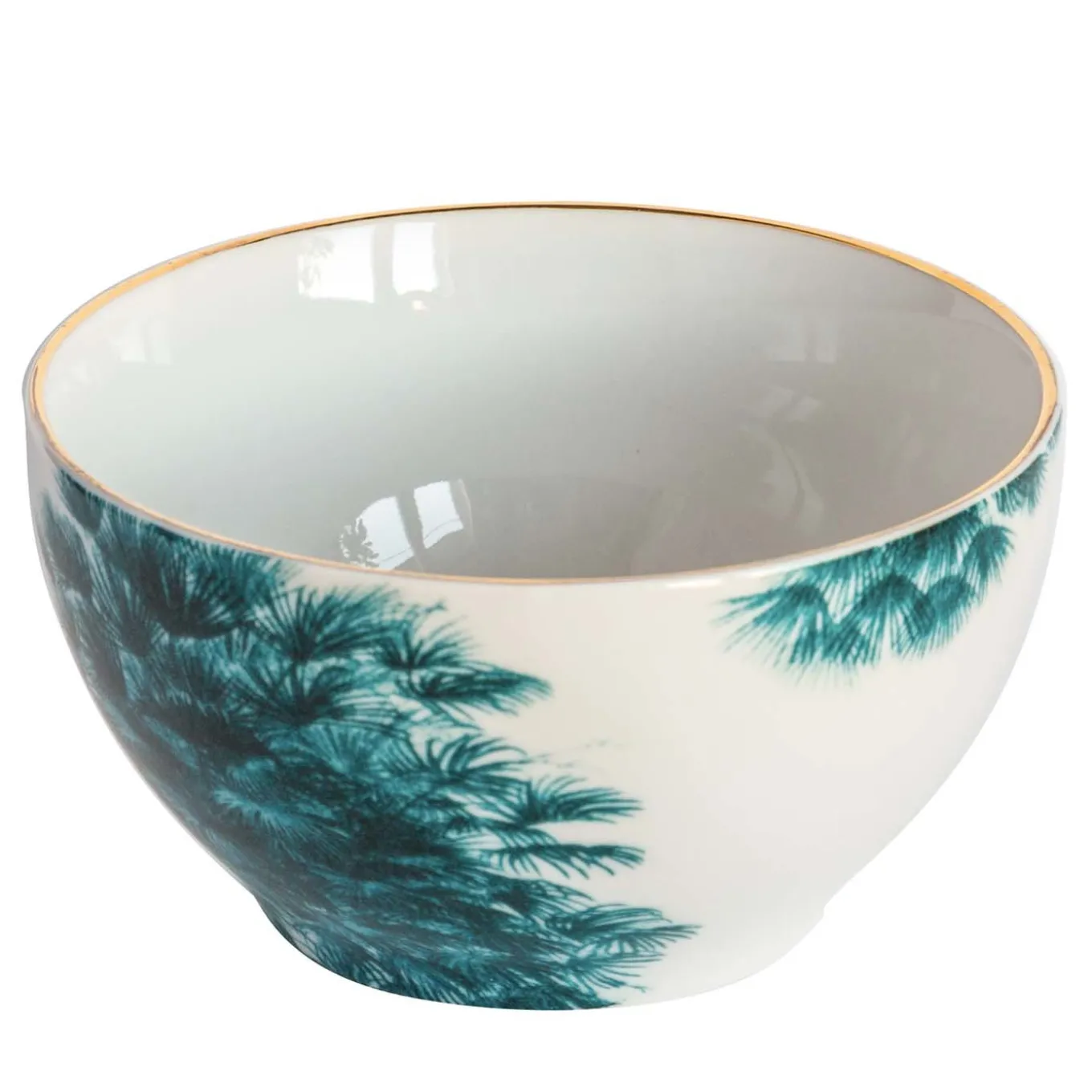 Las Palmas Porcelain Bowl With Blue Palm #6