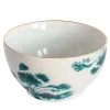 Las Palmas Porcelain Bowl With Blue Palm #3