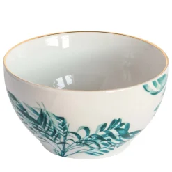 Las Palmas Porcelain Bowl With Blue Palm #4