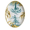 Las Palmas porcelain oval Serving Platter with tropical decor