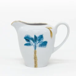 Las Palmas Porcelain Tea Set with palm leaves decoration