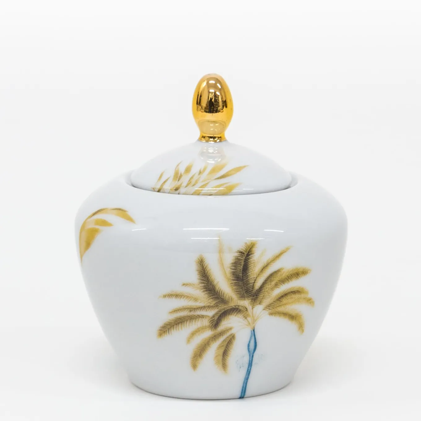 Las Palmas Porcelain Tea Set with palm leaves decoration