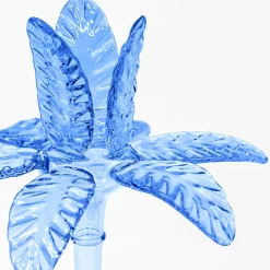 Las Palmas Small Blue blown glass candle holder