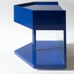 Last Call Gloss Blue Hexagonal Nightstand