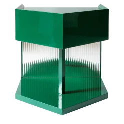 Last Call Gloss Green Hexagonal Nightstand