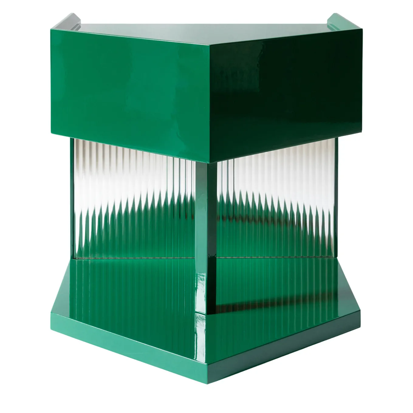 Last Call Gloss Green Hexagonal Nightstand