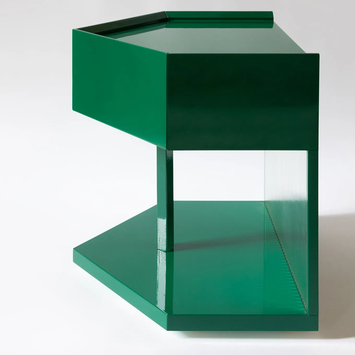 Last Call Gloss Green Hexagonal Nightstand