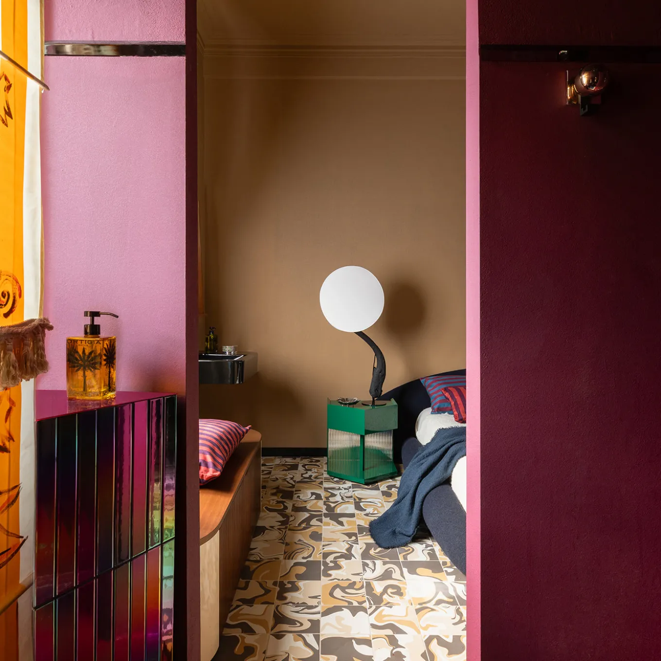 Last Call Gloss Green Hexagonal Nightstand