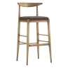 Laura Walnut & Brown Bar Stool