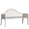 Lavaredo Settee Textural White and Tulips Decors Bench