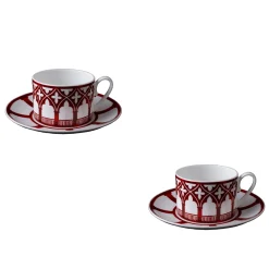 Le Loze dei Bei Palassi Set of 2 Tea Cups with Saucers
