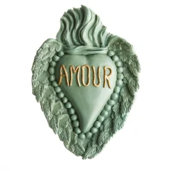 LE TEMPS DE L'AMOUR TEAL CERAMIC HEART
