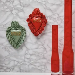 LE TEMPS DE L'AMOUR TEAL CERAMIC HEART