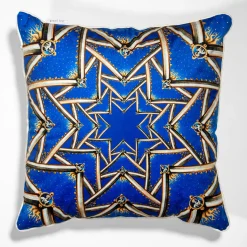 Le Volte Celesti velvet Cushion with architectures #1