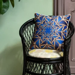 Le Volte Celesti velvet Cushion with architectures #1