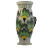 Leaf Green Ceramic Vase with Lid With Botanical Design
