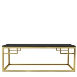 Leandro Black Matt And Brass Coffee Table