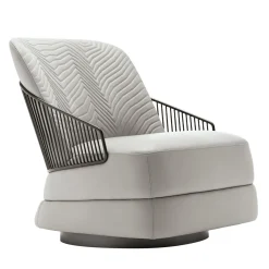 Leather Swivel chair by Castello Lagravinese Studio #1