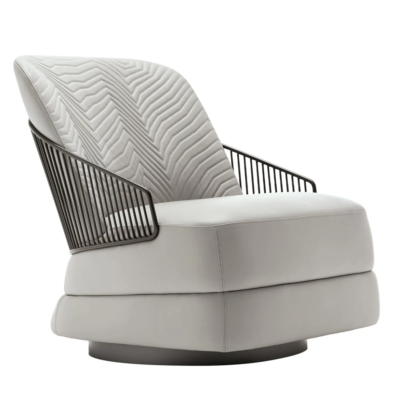 Leather Swivel chair by Castello Lagravinese Studio #1