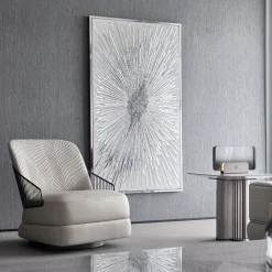 Leather Swivel chair by Castello Lagravinese Studio #1