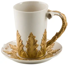 Leaves Mug & Saucer