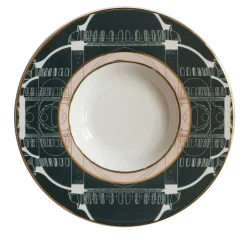 Lebanon Porcelain Soup Plate with architecture decoration #6