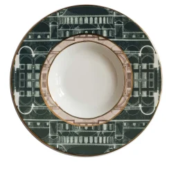 Lebanon Porcelain Soup Plate with architecture decoration #3