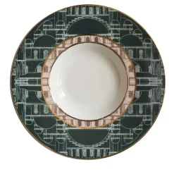 Lebanon Porcelain Soup Plate with architecture decoration #1