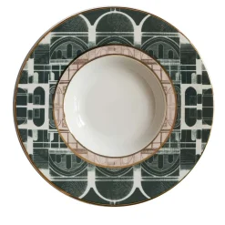 Lebanon Porcelain Soup Plate with architecture decoration #4