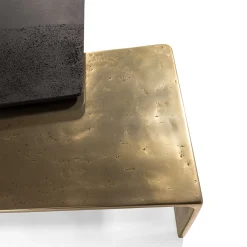 Lego Gold Alluminium And Black Marble Nesting Table