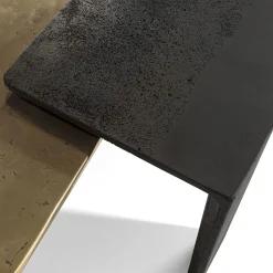 Lego Gold Alluminium And Black Marble Nesting Table