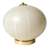 Lei Round White Glass Table Lamp