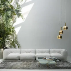 Leisure 4-Seater White Sofa by Lorenza Bozzoli