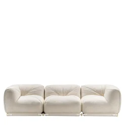 Leisure 3-Seater White Sofa by Lorenza Bozzoli