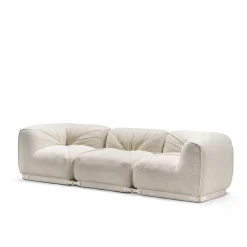 Leisure 3-Seater White Sofa by Lorenza Bozzoli