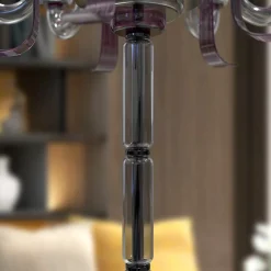 Leonardo 10-light Gray and Purple Murano Glass Floor Lamp