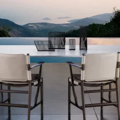 Levante Beige Chair with Armrests by Massimo Castagna