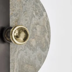 Levante Wall Sconce in Bronze and Meteorite Onyx