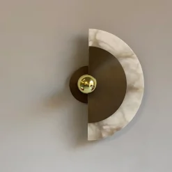 Levante Wall Sconce in Bronze and Alabaster