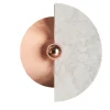 Levante Wall Sconce in Satin Copper and Carrara Marble