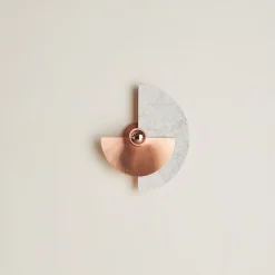 Levante Wall Sconce in Satin Copper and Carrara Marble