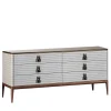 Levanzo 6-Drawer Gray Dresser