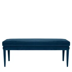 LIBELLULA ECO Midnight Blue Velvet Bench
