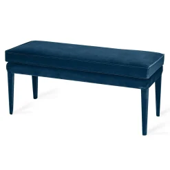 LIBELLULA ECO Midnight Blue Velvet Bench