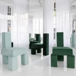 Licitra Green Pierre Frey Mohair Lounge Chair