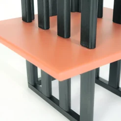 Lido Pink and Black Wood Side Table