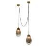 Life Is A Long Song Glass And Brass Duo Pendant Lamp
