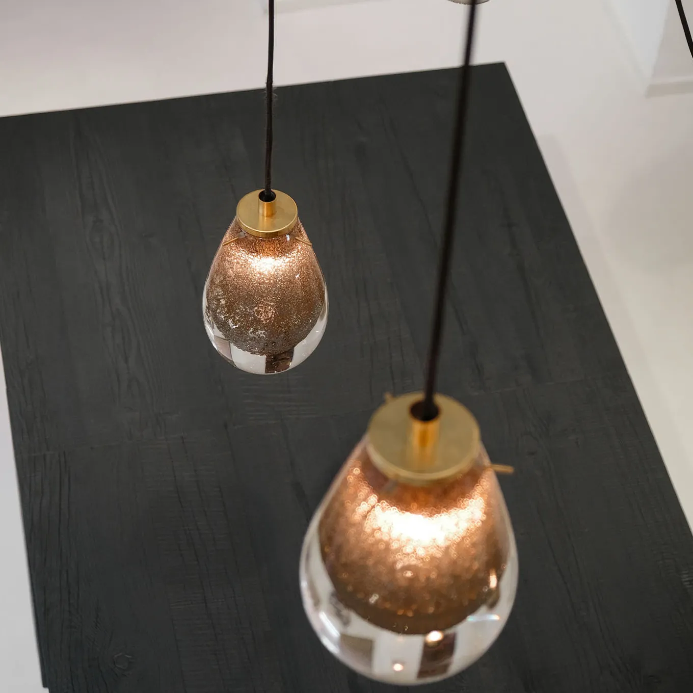 Life Is A Long Song Glass And Brass Duo Pendant Lamp