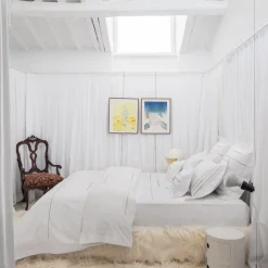 LIFE White & Green Tones US King Pique Blanket Cover