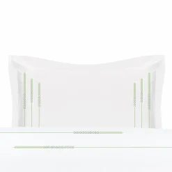 LIFE White & Green Tones US Standard Sham